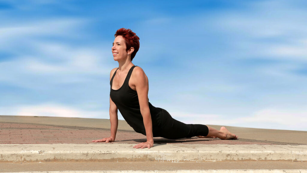 upward facing dog yoga pose